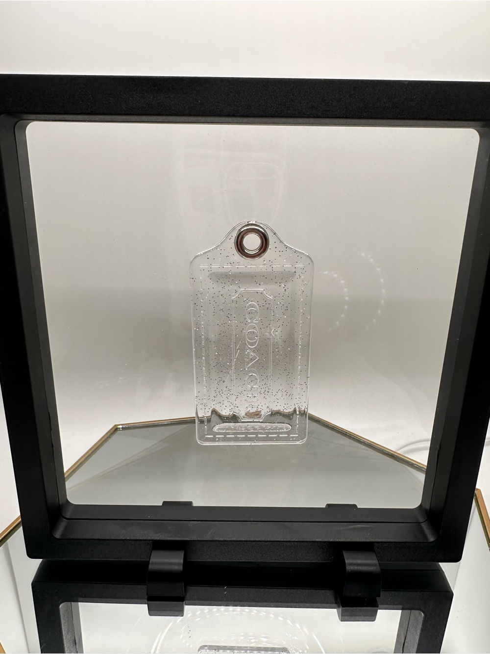 COACH Poppy Clear sparkle Hang Tag - Clear